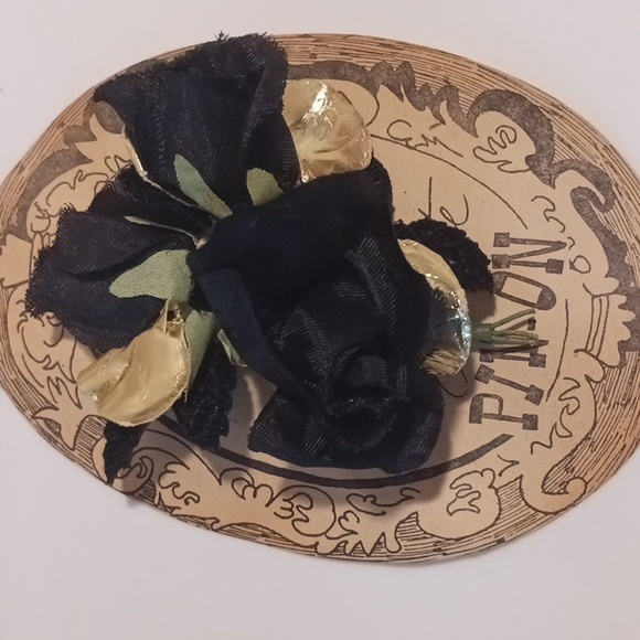 6 Authentic Vintage 1950s Millinery Chiffon/Silk Assorted Brooch/Hair/Hat Pins - Picture 8 of 10